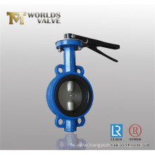 Lever Operated Wafer Butterfly Valve with Double Half Shaft